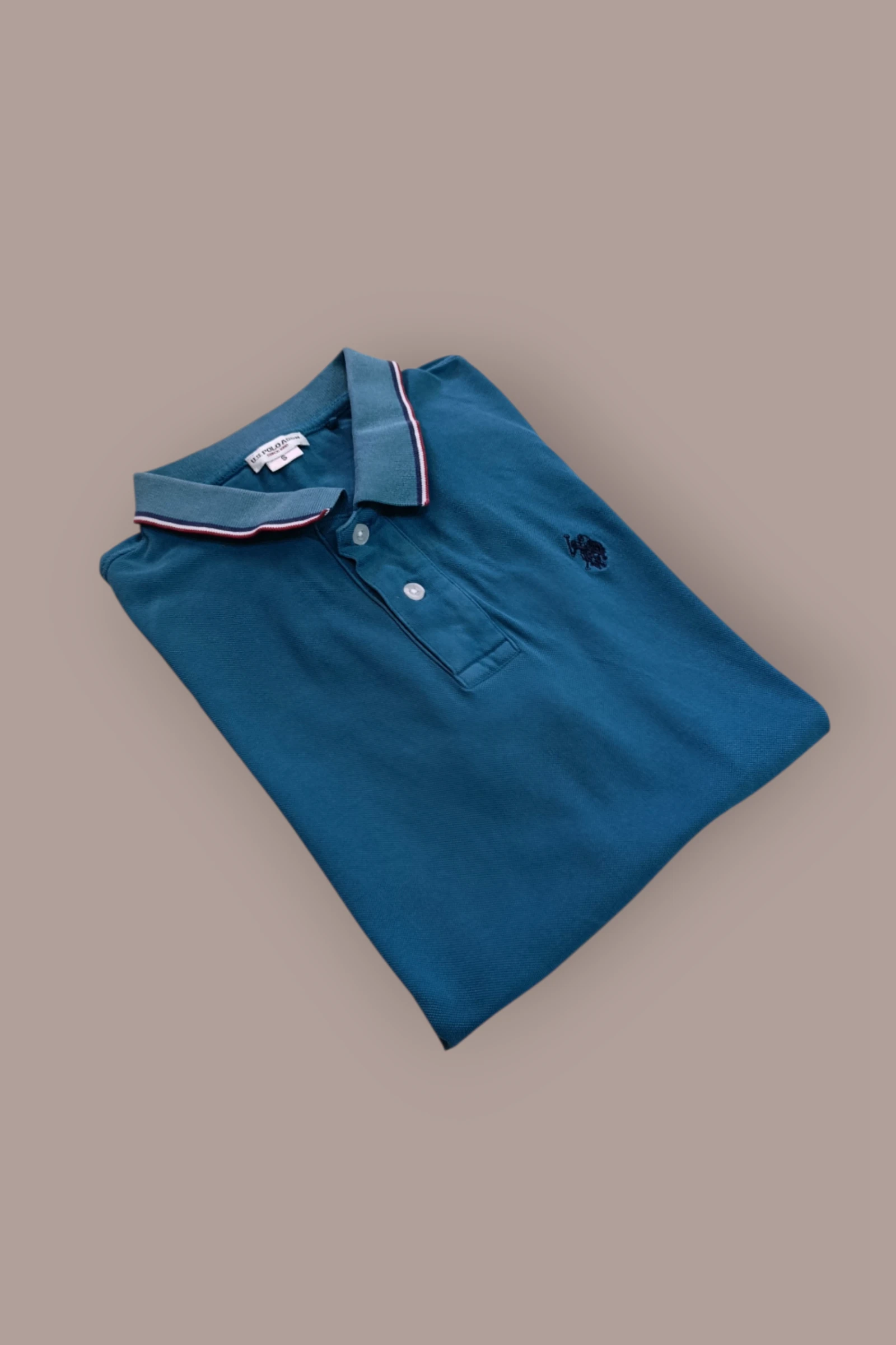 | Polo U.S. Polo Assn Homem | Cor Azul | Manga Curta | Manga Tricolor | Tamanho P | – photo 2